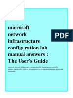 Microsoft Network Infrastructure Configuration Lab Manual Answers The User's Guide