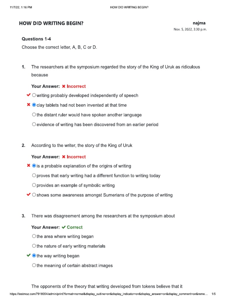 How Did Writing Begin | PDF