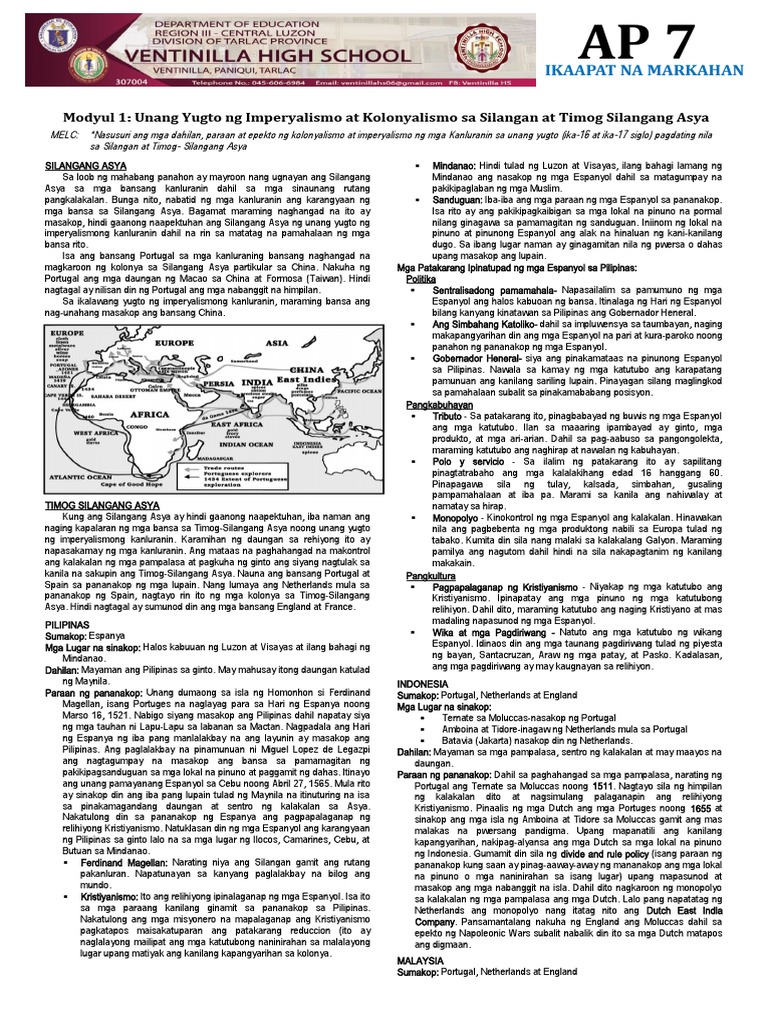 AP 7 - 4th Quarter - Handout | PDF