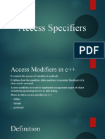 Access Specifiers in C++