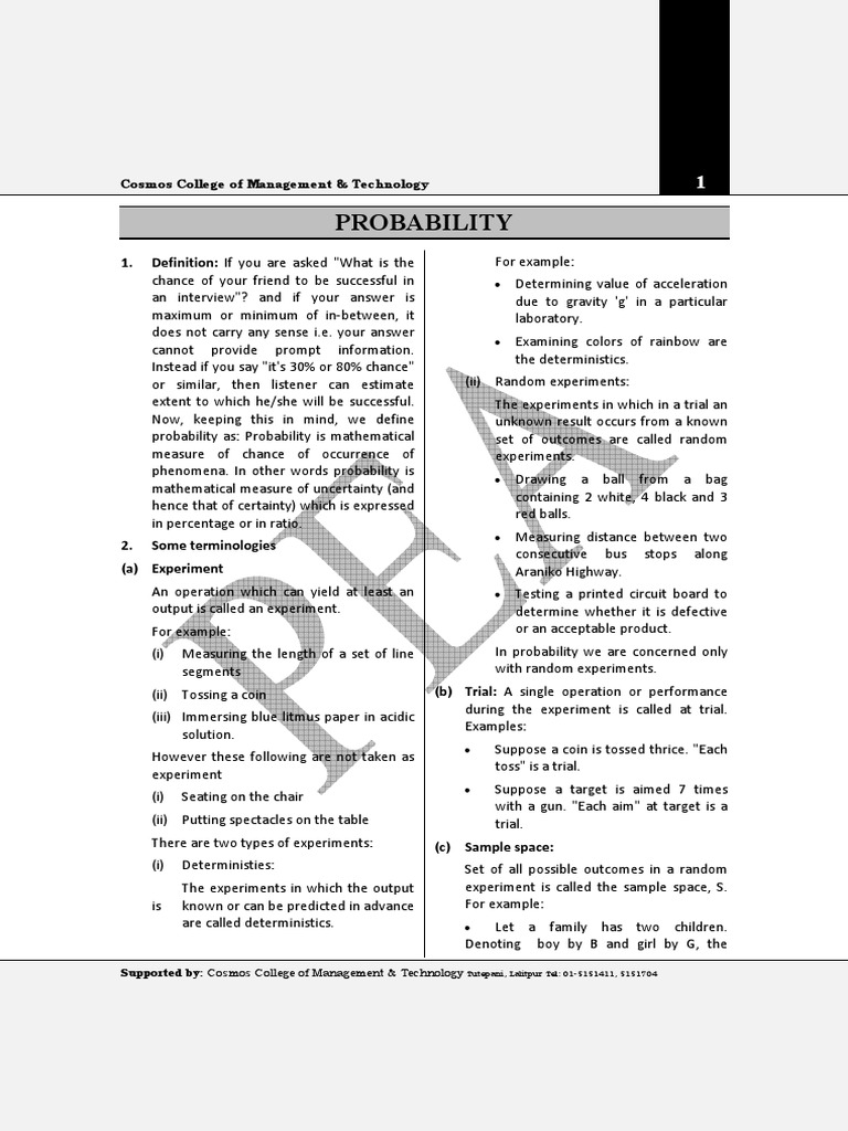 Probability 1 definition if you are asked what is the pdf