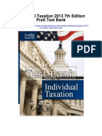 Individual Taxation 2013 7th Edition Pratt Test Bank