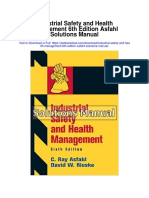 Industrial Safety and Health Management 6th Edition Asfahl Solutions Manual