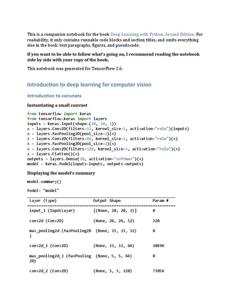 Deep Learning with Python Companion Notebook | PDF | Emerging ...