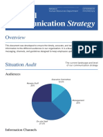 Internal Comms Strategy Templates Professional Doc in Blue White Traditional Corporate Style