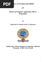 Course Curriculum and Syllabus For MCA