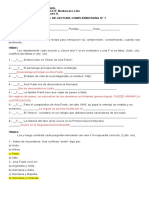 Prueba Lectura Complementaria 1 - 8° PAUTA DE EVALUACIÓN