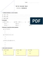 0 Test Evaluare Finala Mate