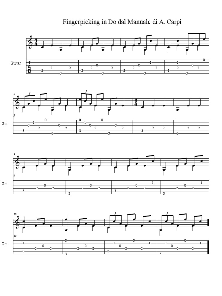 Fingerpicking in Do PDF