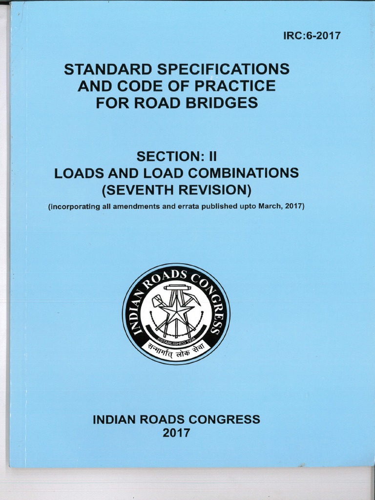 IRC 62017 Standard Specifications and Code of Practice For Road Bridge