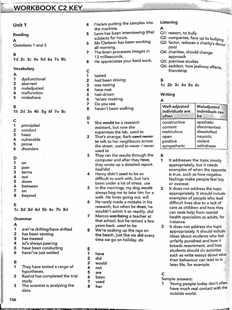 Workbook c2 Key | PDF