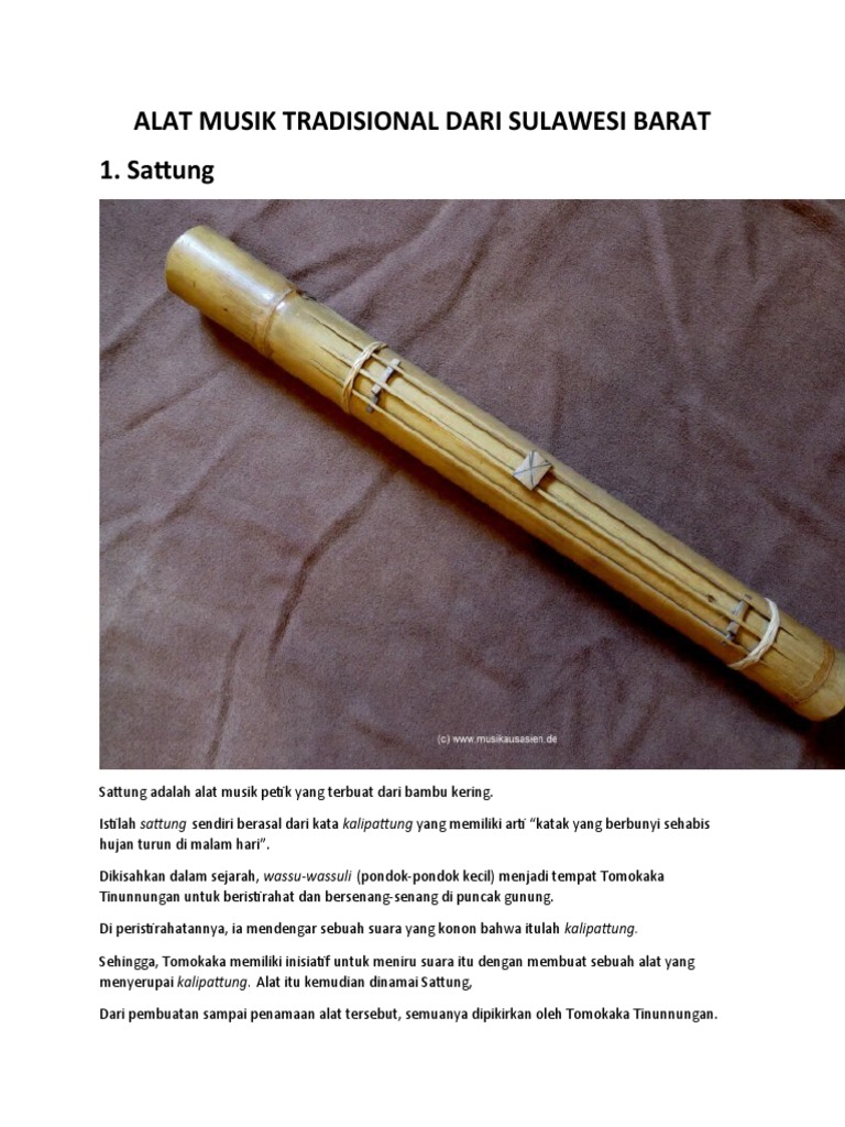 Alat Musik Sulawesi Barat | PDF