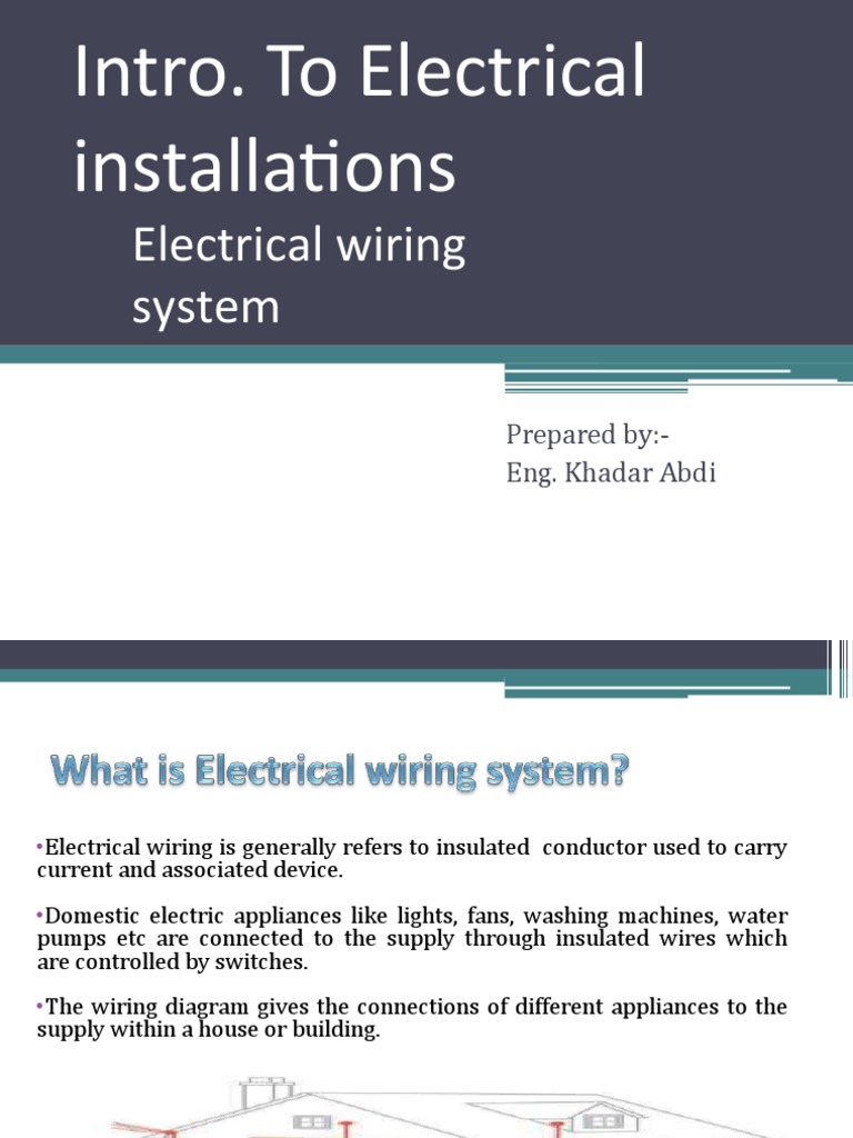 Introduction To Electrical Install | PDF