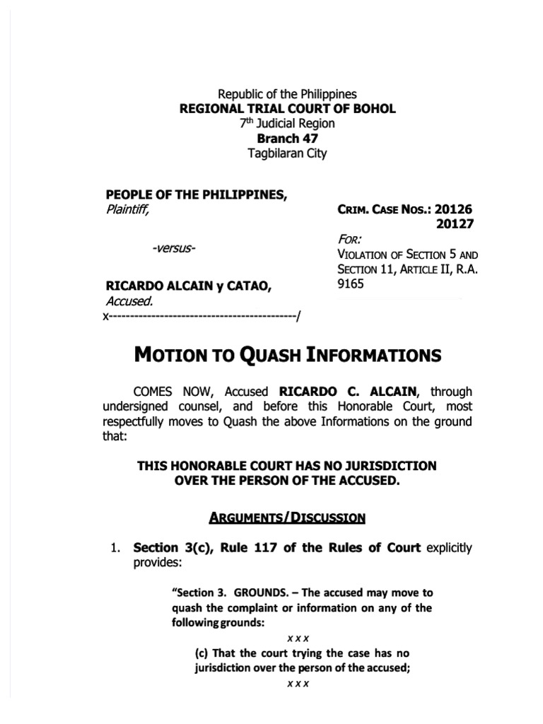 PDF Motion To Quash Compress PDF Search Warrant Government