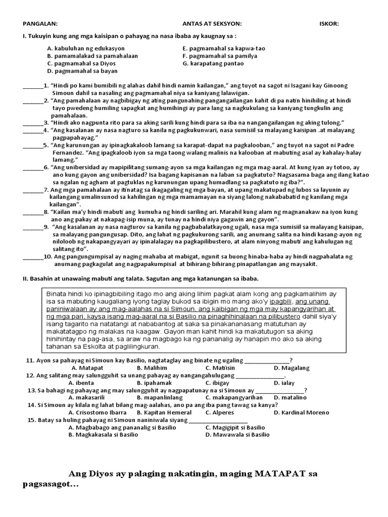 Q4 maikling pagsusulit week 23 pdf