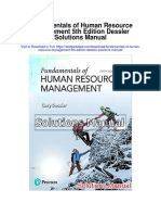 Fundamentals of Human Resource Management 5th Edition Dessler Solutions Manual