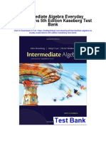 Intermediate Algebra Everyday Explorations 5th Edition Kaseberg Test Bank