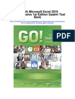 Go With Microsoft Excel 2016 Comprehensive 1st Edition Gaskin Test Bank