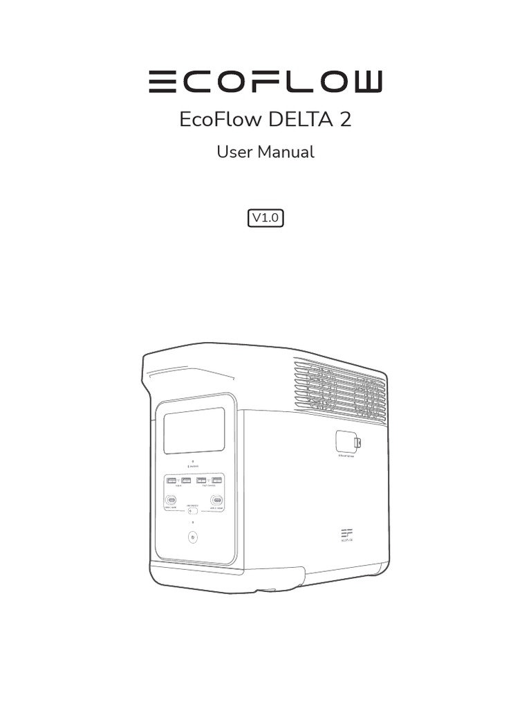 EcoFlow DELTA 2 User Manual | PDF | Battery Charger | Power Supply