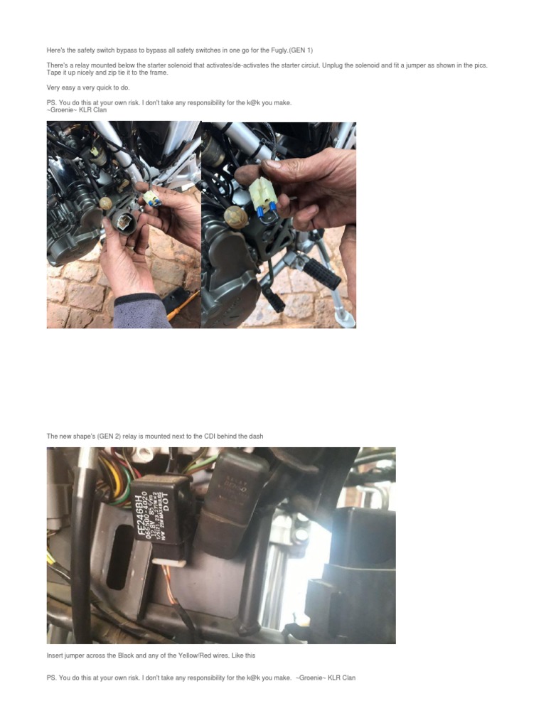 HowTo Bypass All Safety Switches On A KLR PDF