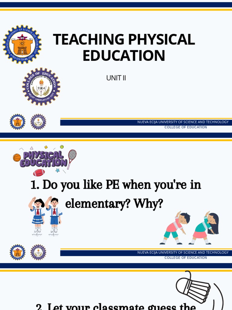 Teaching Physical Education Goals | PDF | Teachers | Science ...
