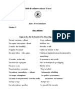French Vocab. Mid-Term (1) Worksheet