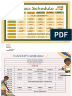 Sample Class and Teachers Schedule