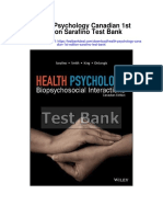 Health Psychology Canadian 1st Edition Sarafino Test Bank