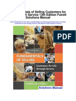 Fundamentals of Selling Customers For Life Through Service 13th Edition Futrell Solutions Manual