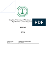 King Fahd University of Petroleum & Minerals Department of Chemical Engineering