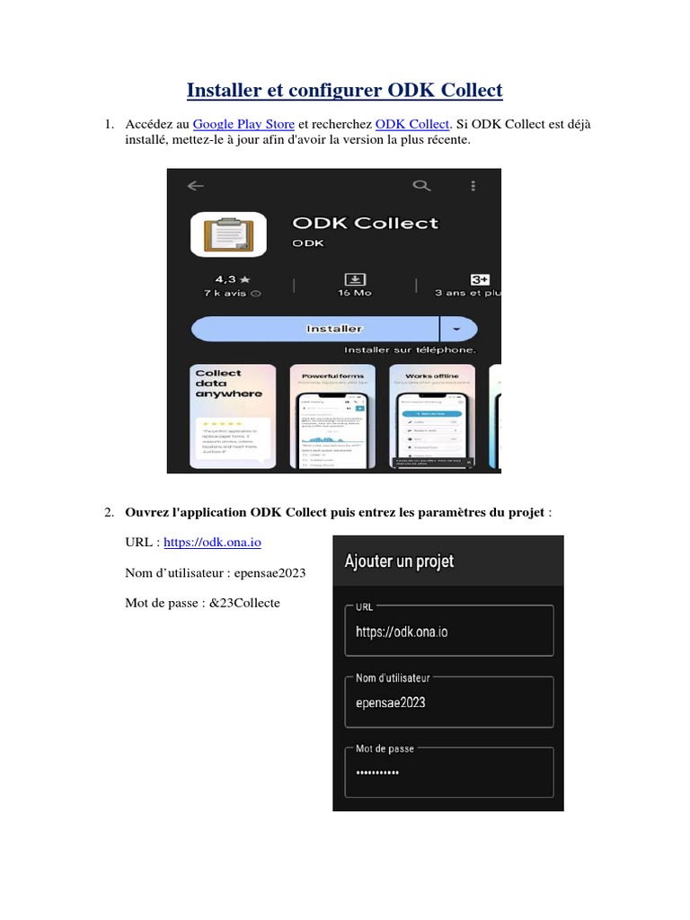 Installer ODK Collect : Guide rapide | PDF | Art | Ordinateurs