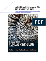 Introduction To Clinical Psychology 8th Edition Kramer Test Bank