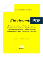 FIDEICOMISO. 2011. Jorge Roberto Hayzus