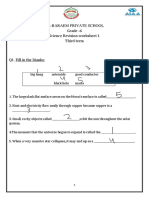 Al-Baraem Private School Grade - 6 Science Revision Worksheet 1 Third Term