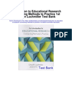 Introduction To Educational Research Connecting Methods To Practice 1st Edition Lochmiller Test Bank