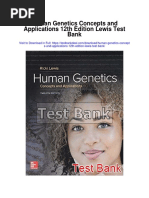 Human Genetics Concepts and Applications 12th Edition Lewis Test Bank