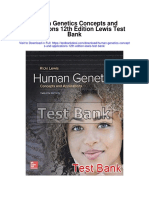 Human Genetics Concepts and Applications 12th Edition Lewis Test Bank