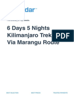 6 Days 5 Nights Kilimanjaro Trekking Via Marangu Route