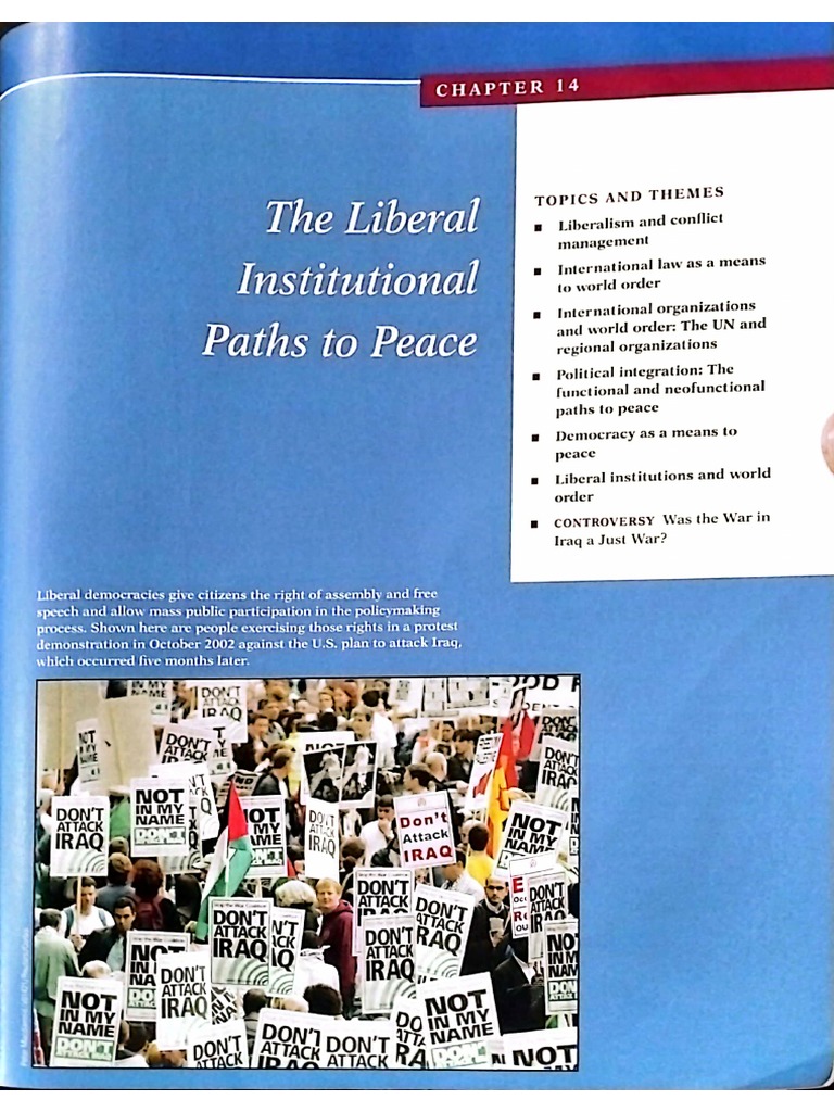 The Liberal Institutional Paths To Peace | PDF