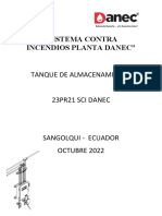 "Sistema Contra Incendios Planta Danec": Tanque de Almacenamiento 23Pr21 Sci Danec