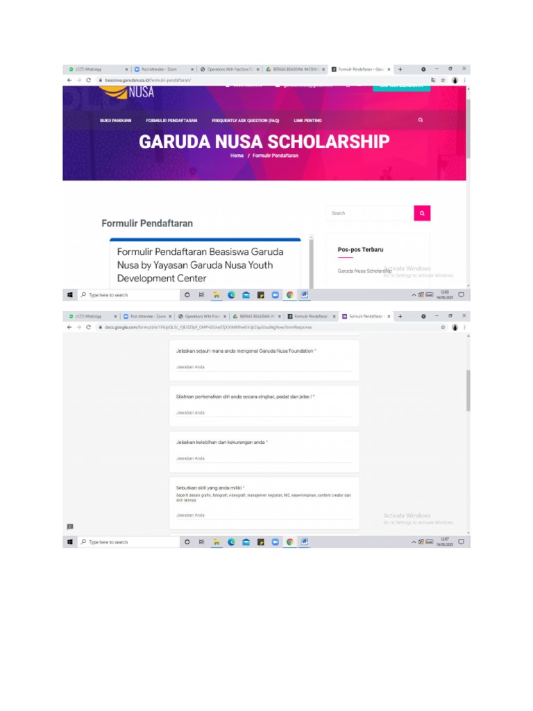 Proses pendaftaran guru Sekolah Garuda