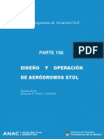 RAAC Parte 156 - Diseño y Operación de Aeródromos STOL