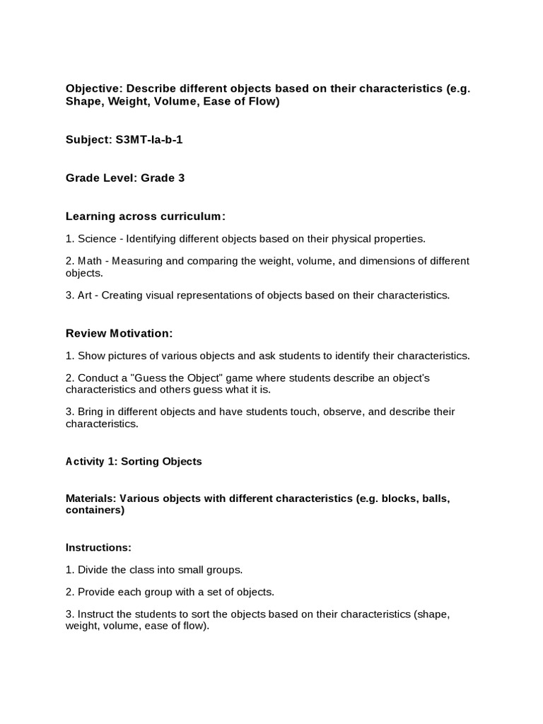Lesson plan science 3 q1 pdf rubric academic volume