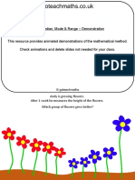 Mean Median Mode Range Demonstration