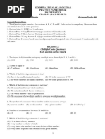 Practice Paper Vi Maths Half Yearly 2023-24