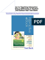 Introduction To Teaching Interactive Ebook Making A Difference in Student Learning 2nd Edition Hall Test Bank