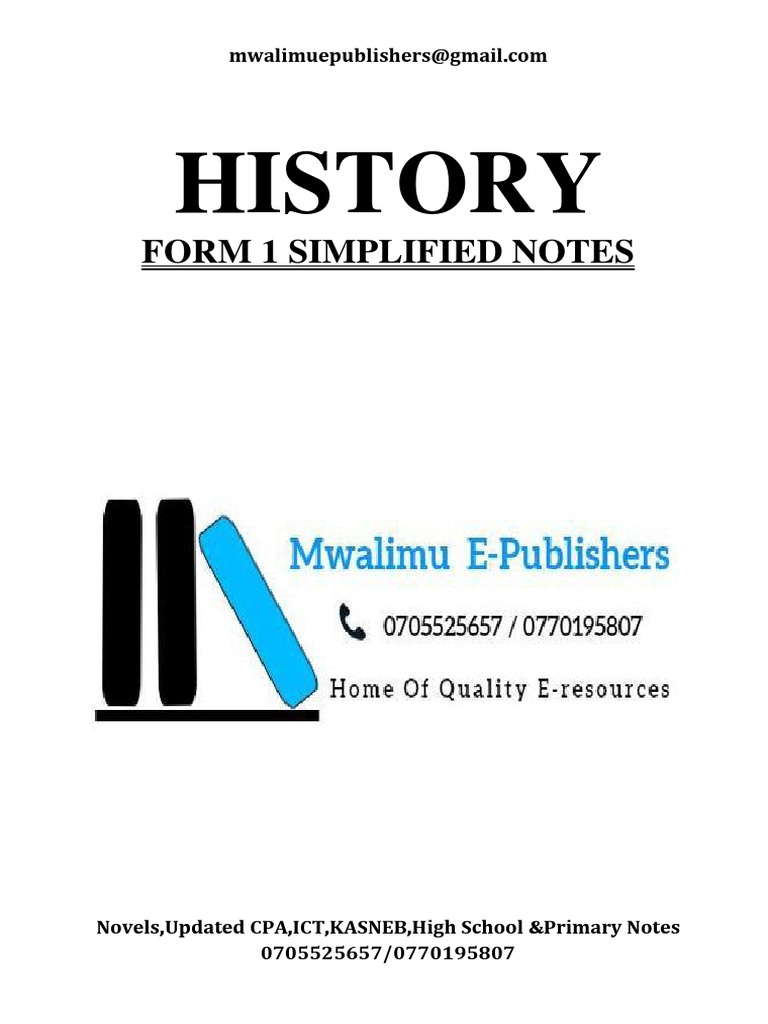 History Form 1 Simplified Notes | Download Free PDF | Creationism ...