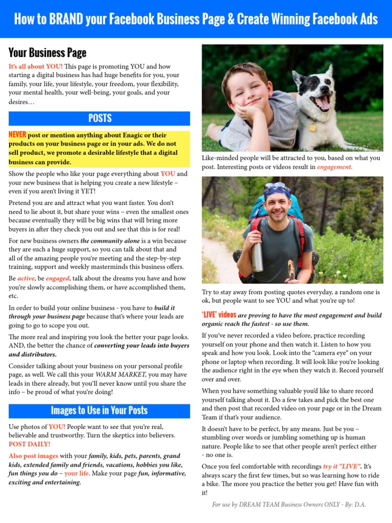 Branding Your Facebook Business Page | PDF | Facebook | Advertising