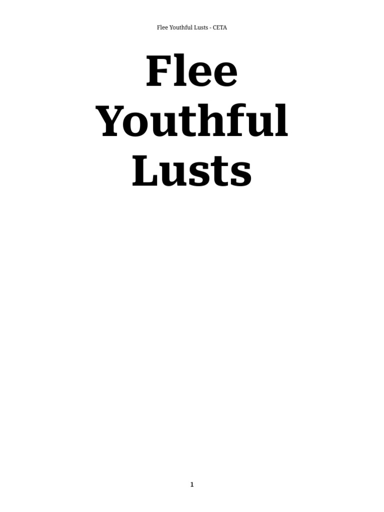 Flee Youthful Lusts CETA PDF Jesus Prayer
