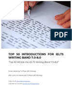 Top 50 Introductions For IELTS Writing Band 7.0-8.0
